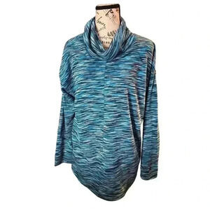 KIM ROGERS SIZE LARGE BLUES STRIPES TOP